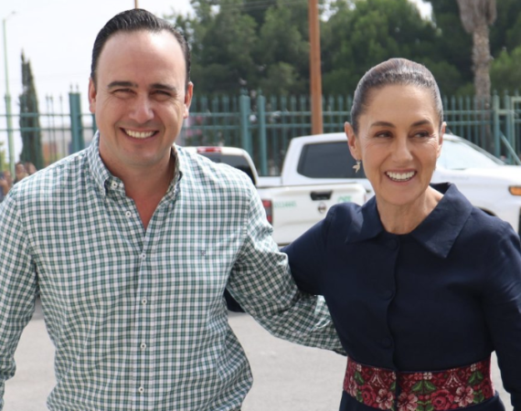 Claudia Sheinbaum y Manolo Jiménez