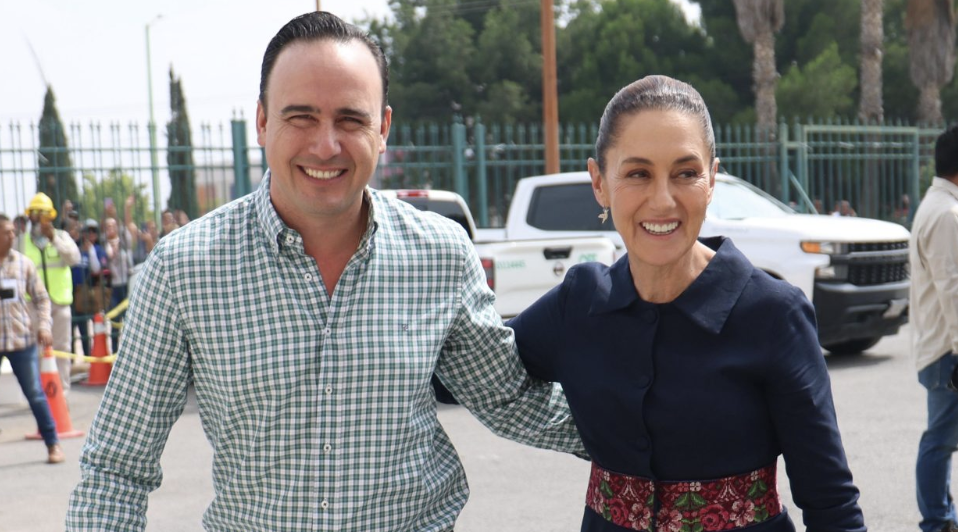 Claudia Sheinbaum y Manolo Jiménez